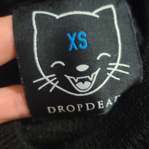 Drop Dead fuzzy black sweater - Picture 3 of 3